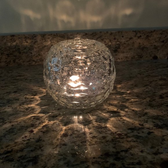 Accents Vintage Clear Cube Glass Pattern 2 Piece Globe Fairy Light